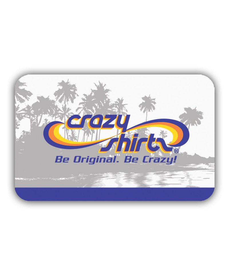 crazy shirts logo gift card white